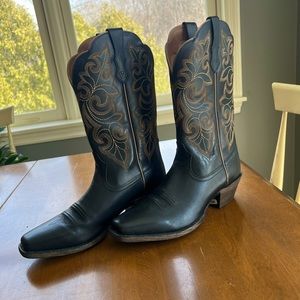 Ariat Size 9 Extra Narrow Square Toed Women’s Black Western Boots
